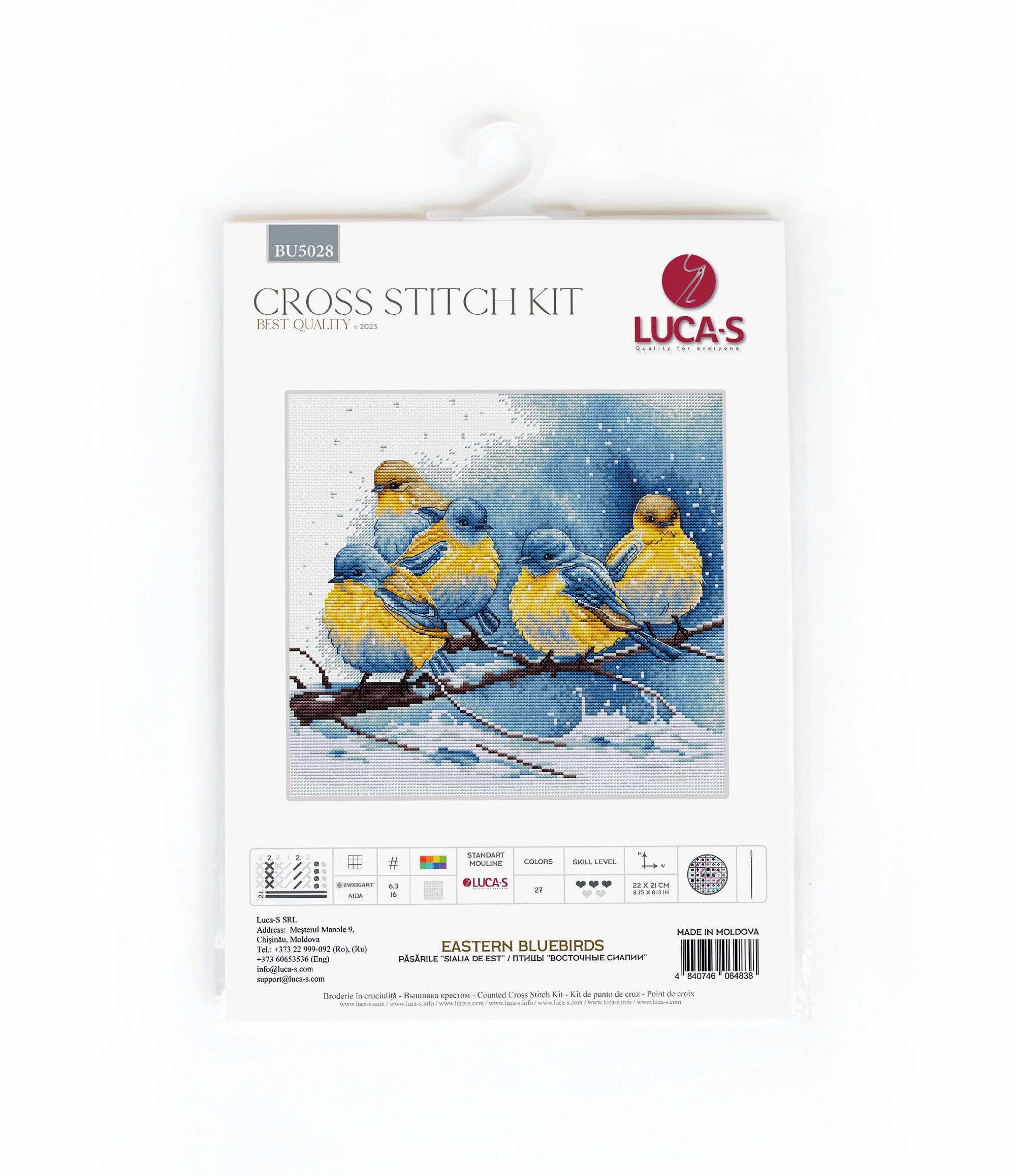 Cross Stitch Kit Luca-S - Eastern Bluebirds, BU5028 - Luca-S Cross Stitch Kits
