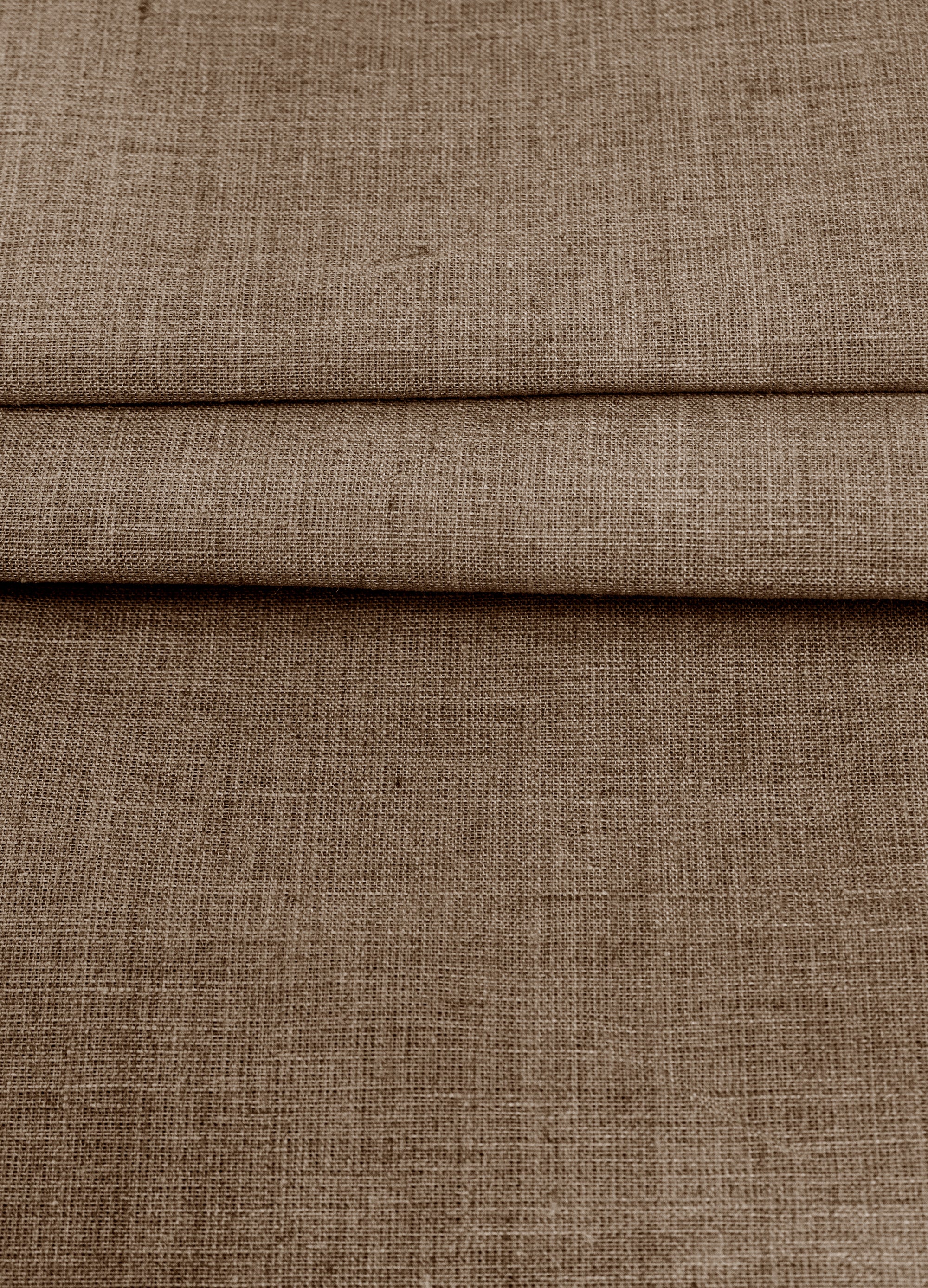 Luca-S Natural Pure 100% Linen Severe Fabric Brown Color
