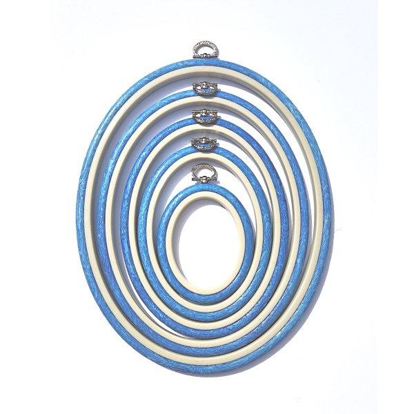 1pc 24cm Blue Plastic Embroidery Hoop