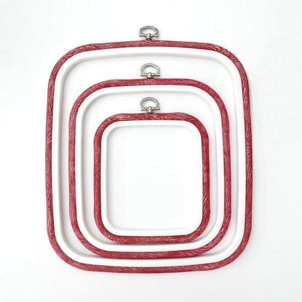 Red Square Embroidery Hoop - Nurge Flexible Cross Stitch Hoop