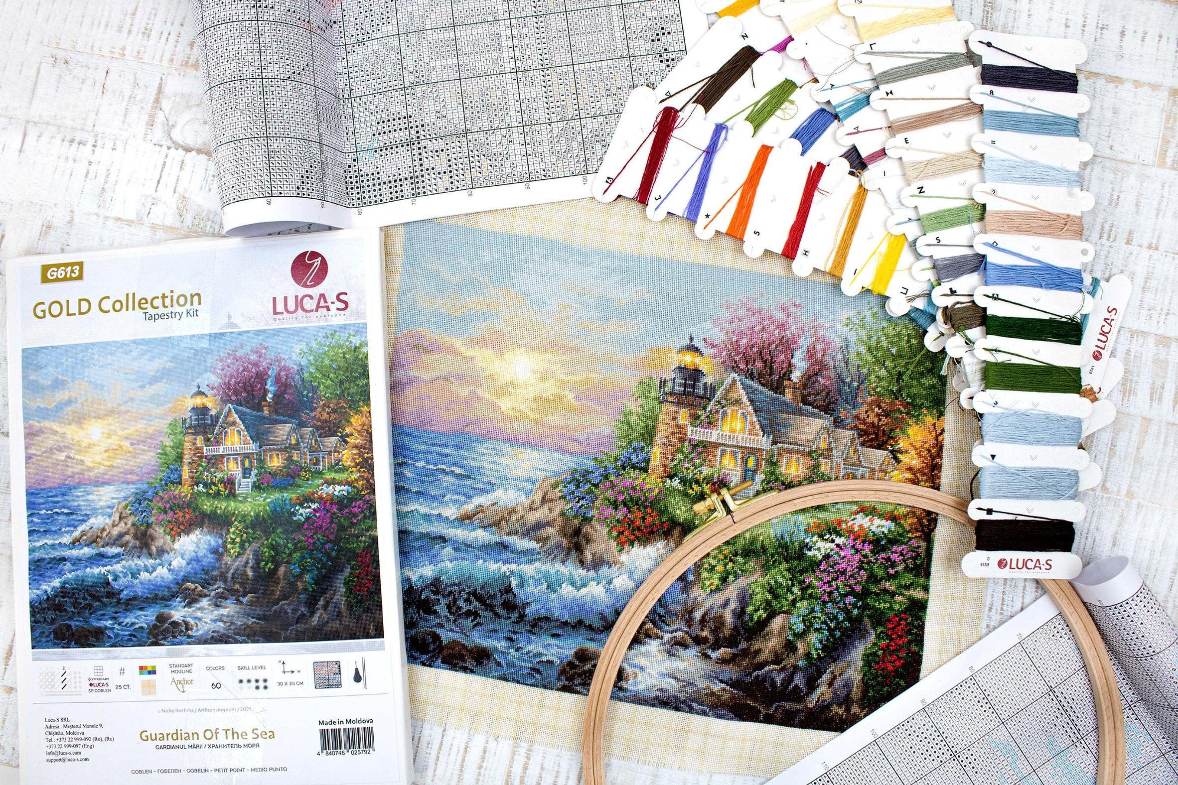 Cross Stitch Kit Luca S Chickadees On The Fence BU5066 cross-stitch-kit-luca-s-chickadees-on-the-fence-bu5066
