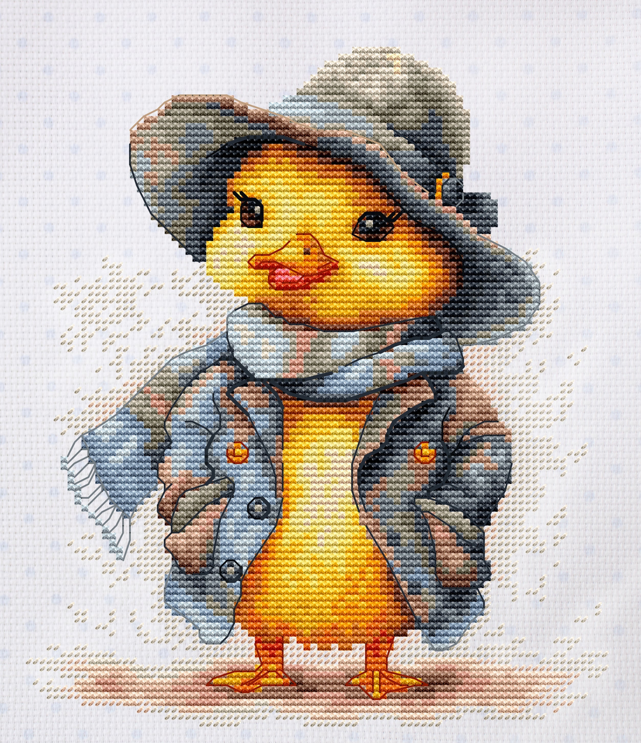 Cross Stitch Kit Luca-S -  The Detective Duck, B1416