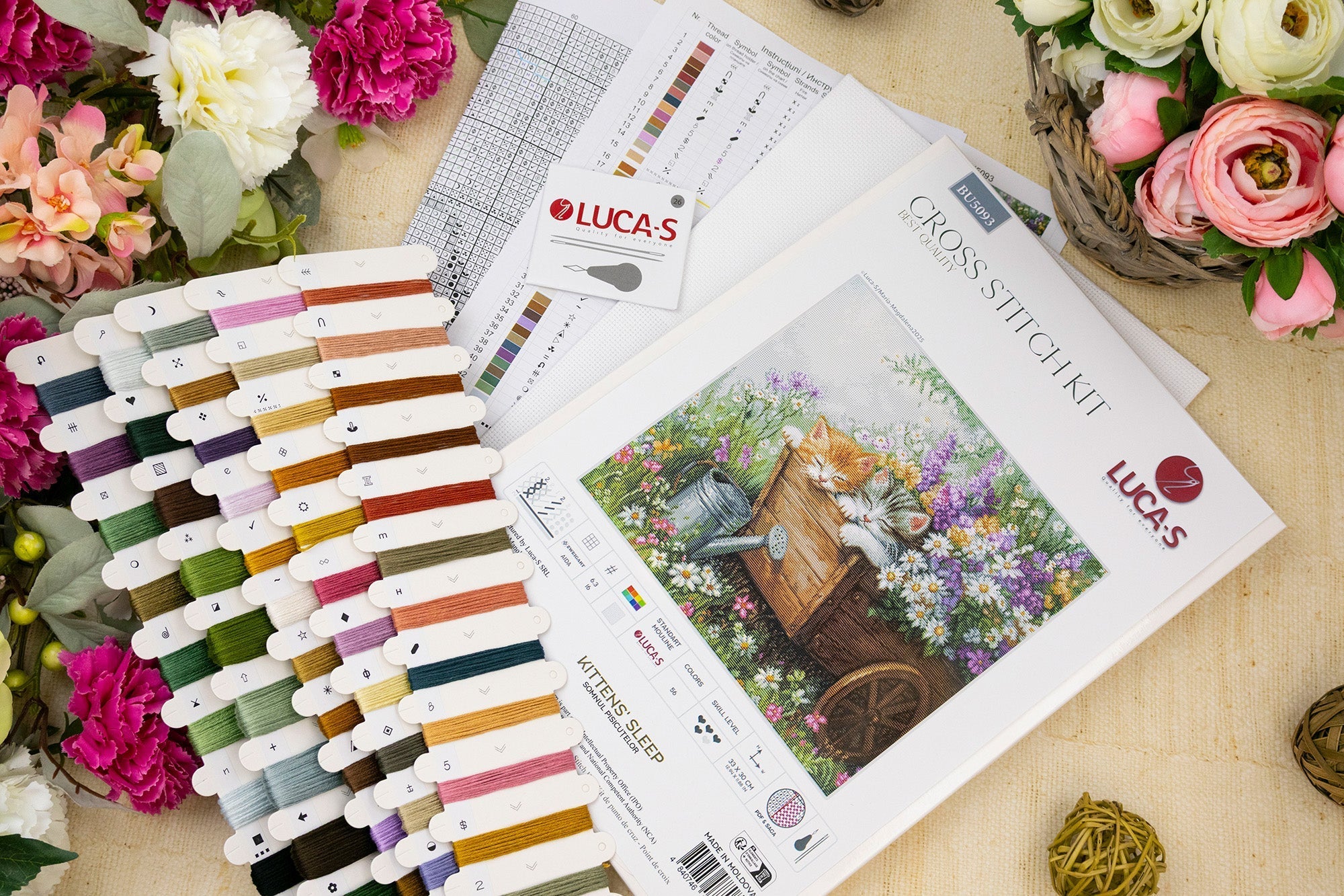 Cross Stitch Kit Luca-S - Kittens' Sleep, BU5093