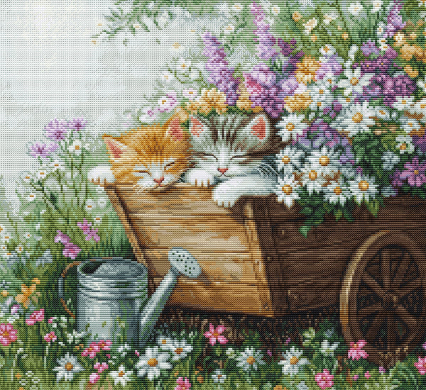 Cross Stitch Kit Luca-S - Kittens' Sleep, BU5093