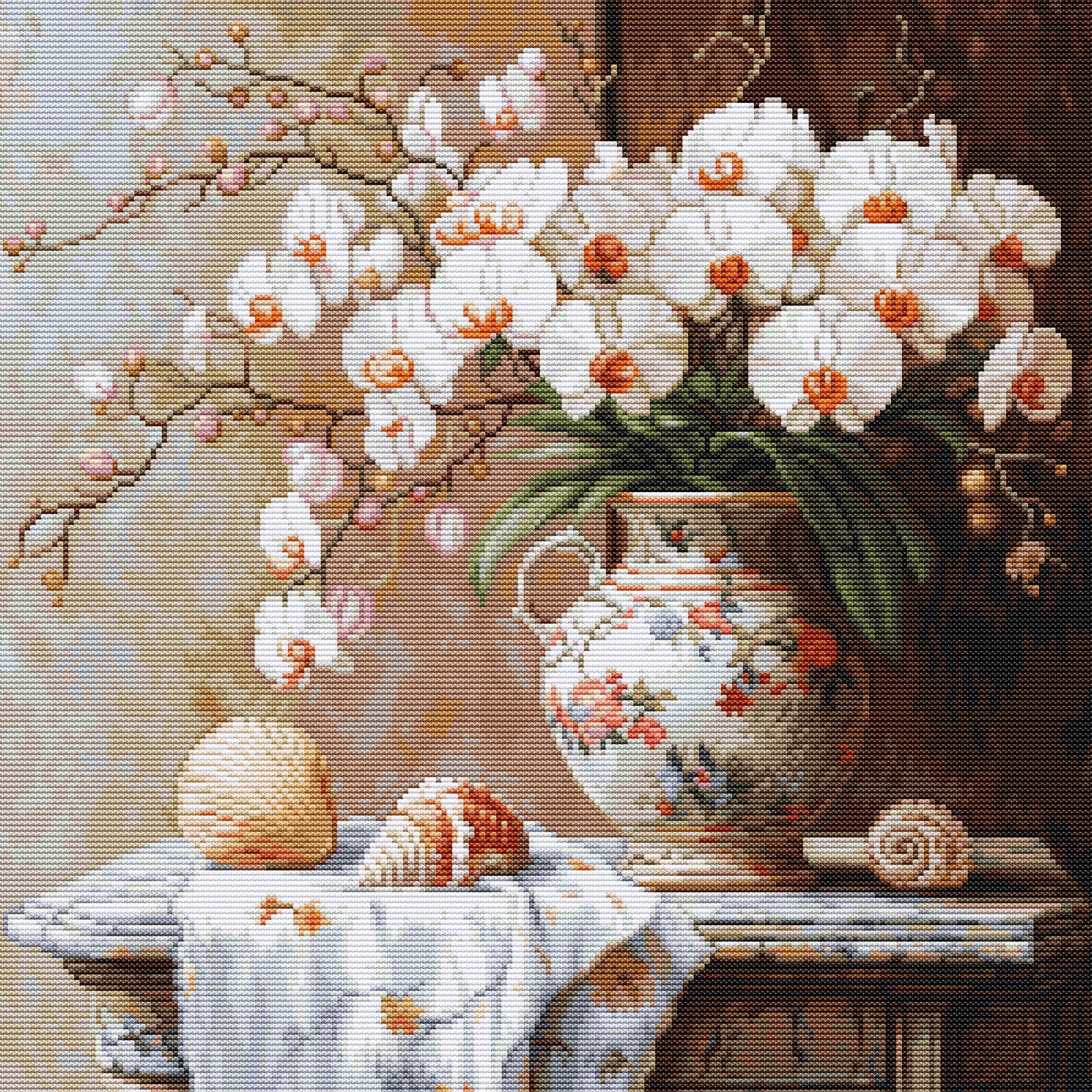 Cross Stitch Kit Luca-S GOLD - The Elegance of the Orchid, B714