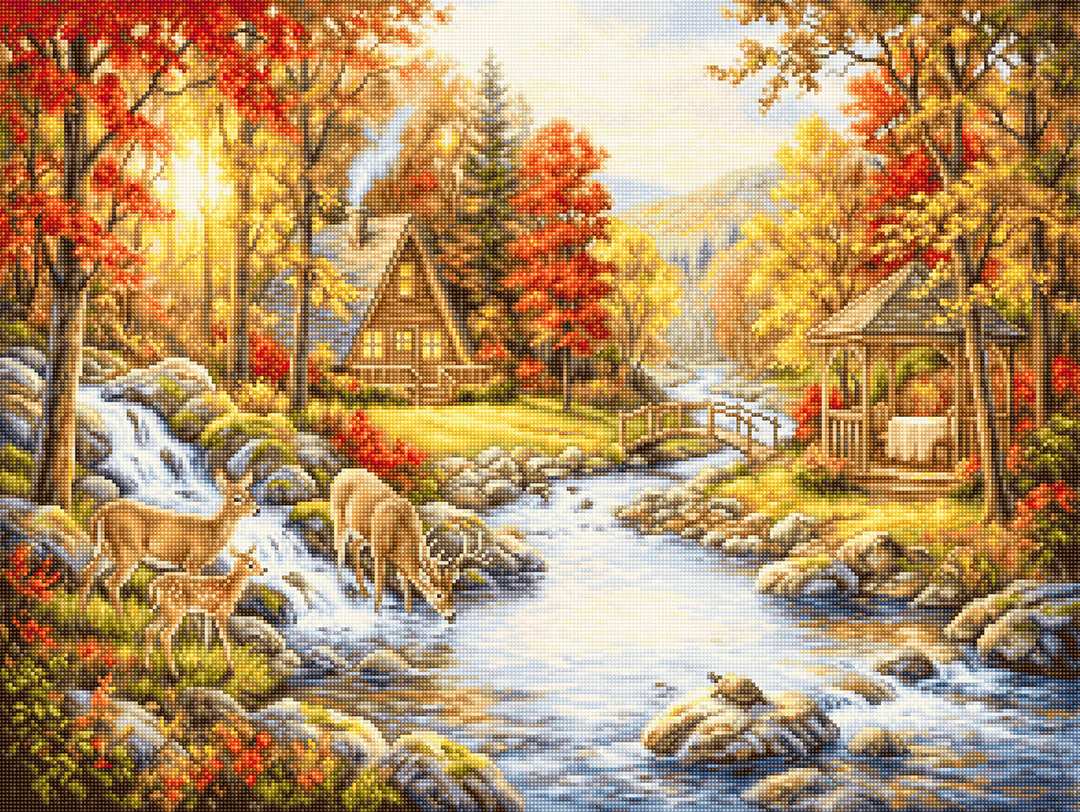 Cross Stitch Kit Luca-S GOLD - Autumn Haven, B736