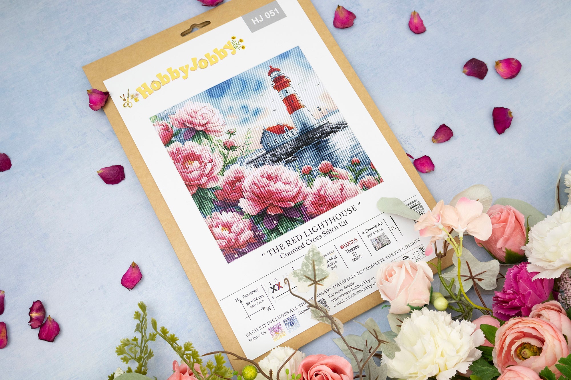 Cross Stitch Kit HobbyJobby - The Red Lighthouse