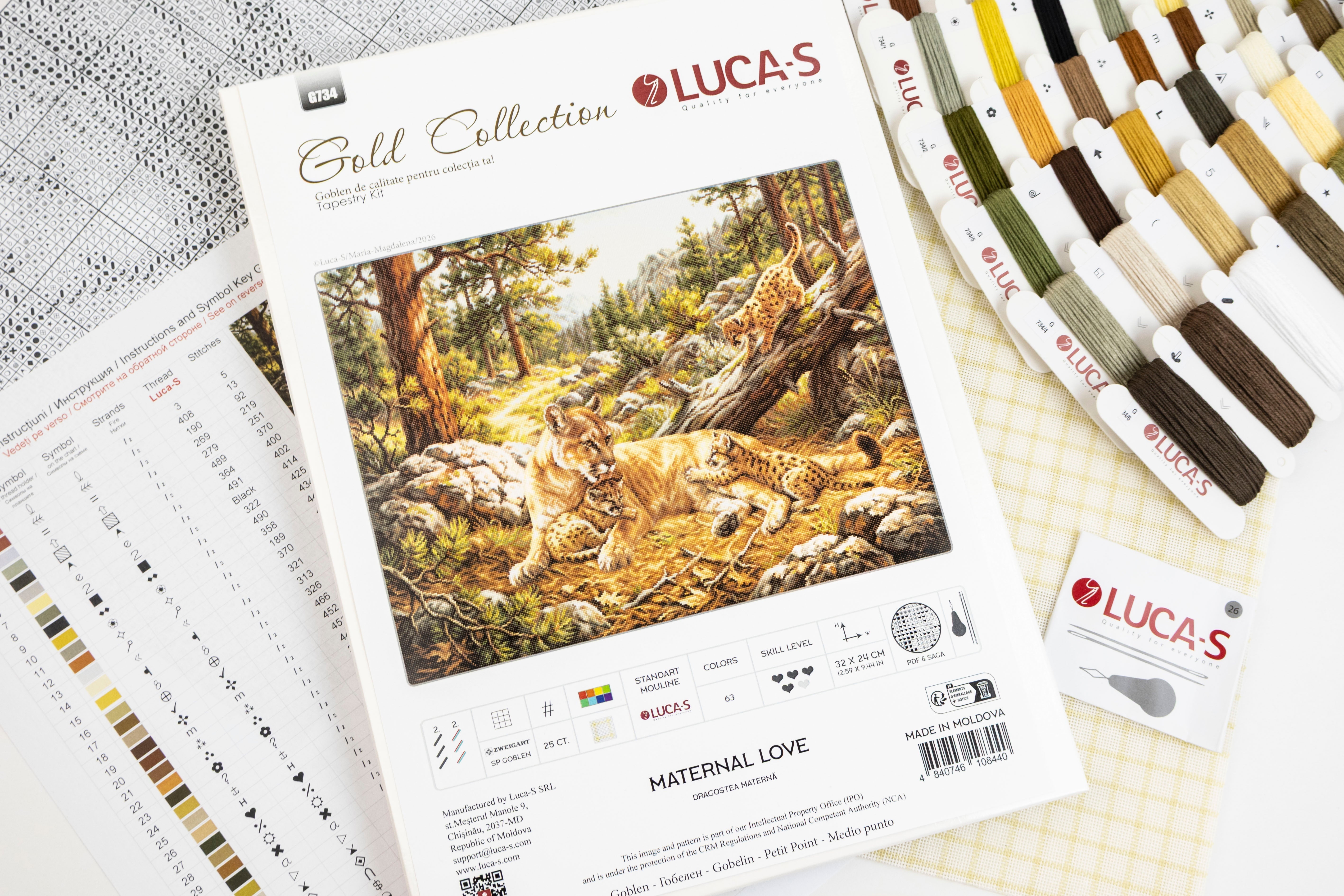 Petit Point Kit Luca-S Gold - Maternal Love, G734