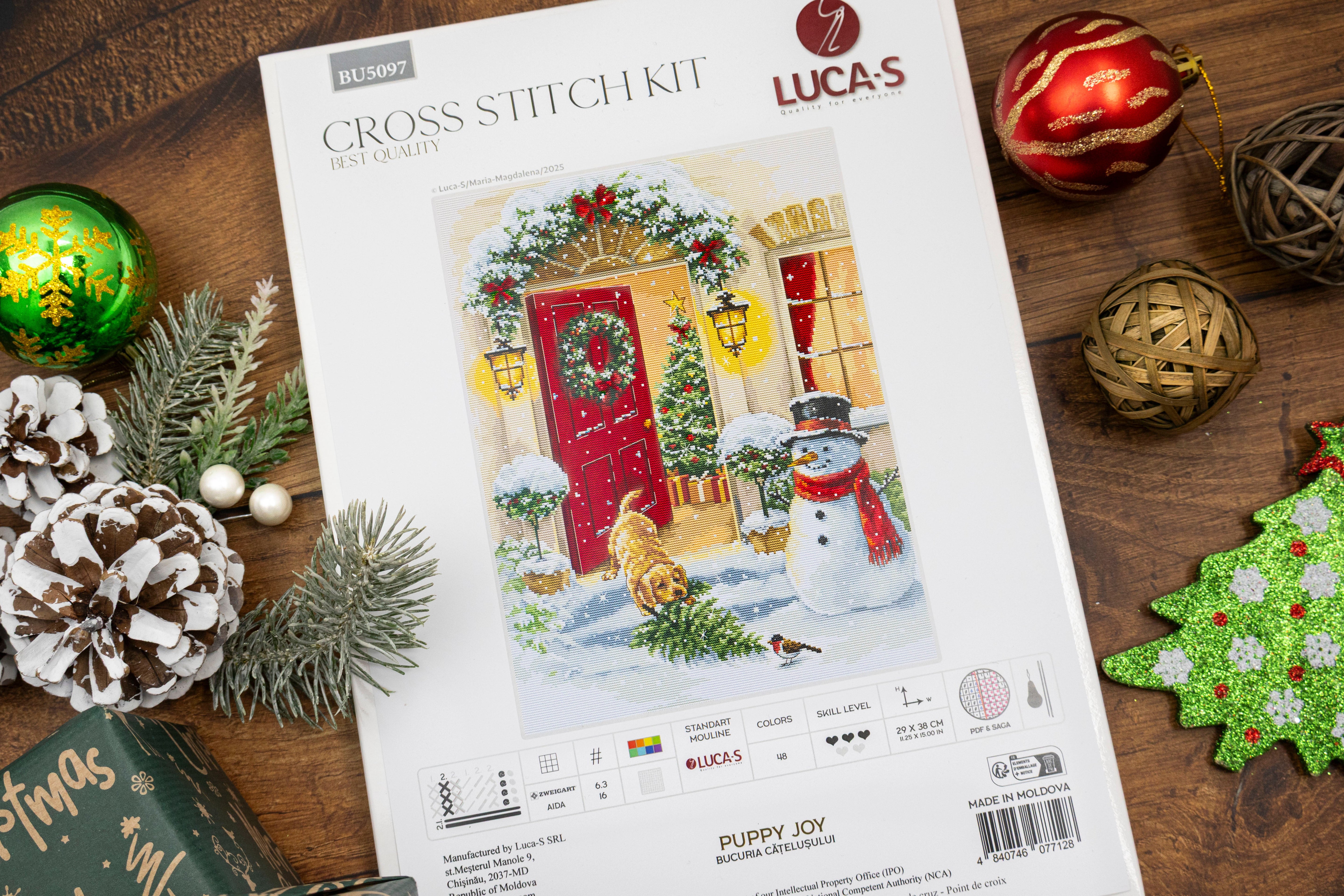 Cross Stitch Kit Luca-S - Puppy Joy, BU5097