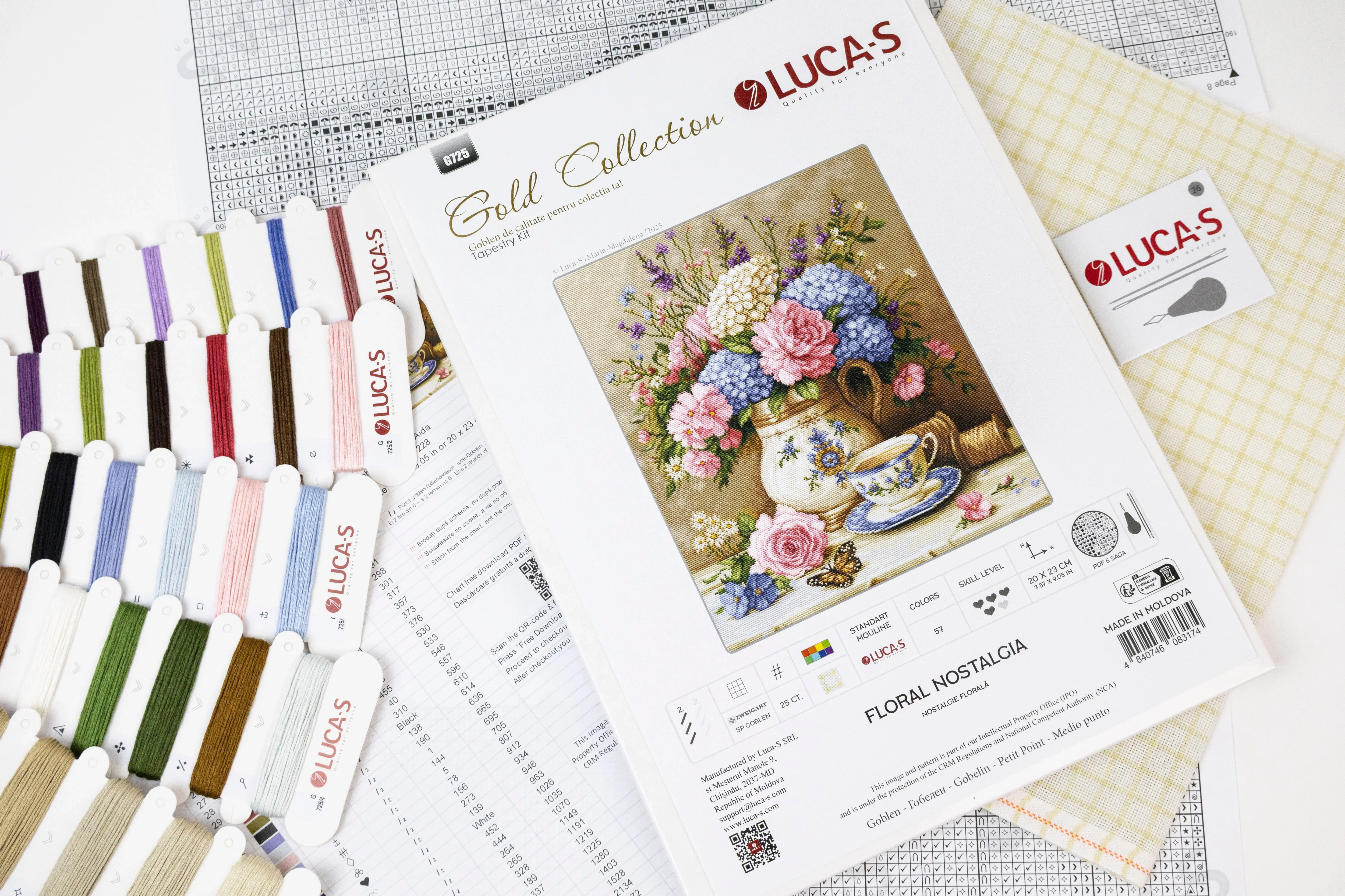 Luca-S Petit Point Kit Oro La Ragazza Spagnola, G702, Kit Punto Croce Luca-S Petit Point Kit Oro La Ragazza Spagnola, G702, Kit Punto Croce