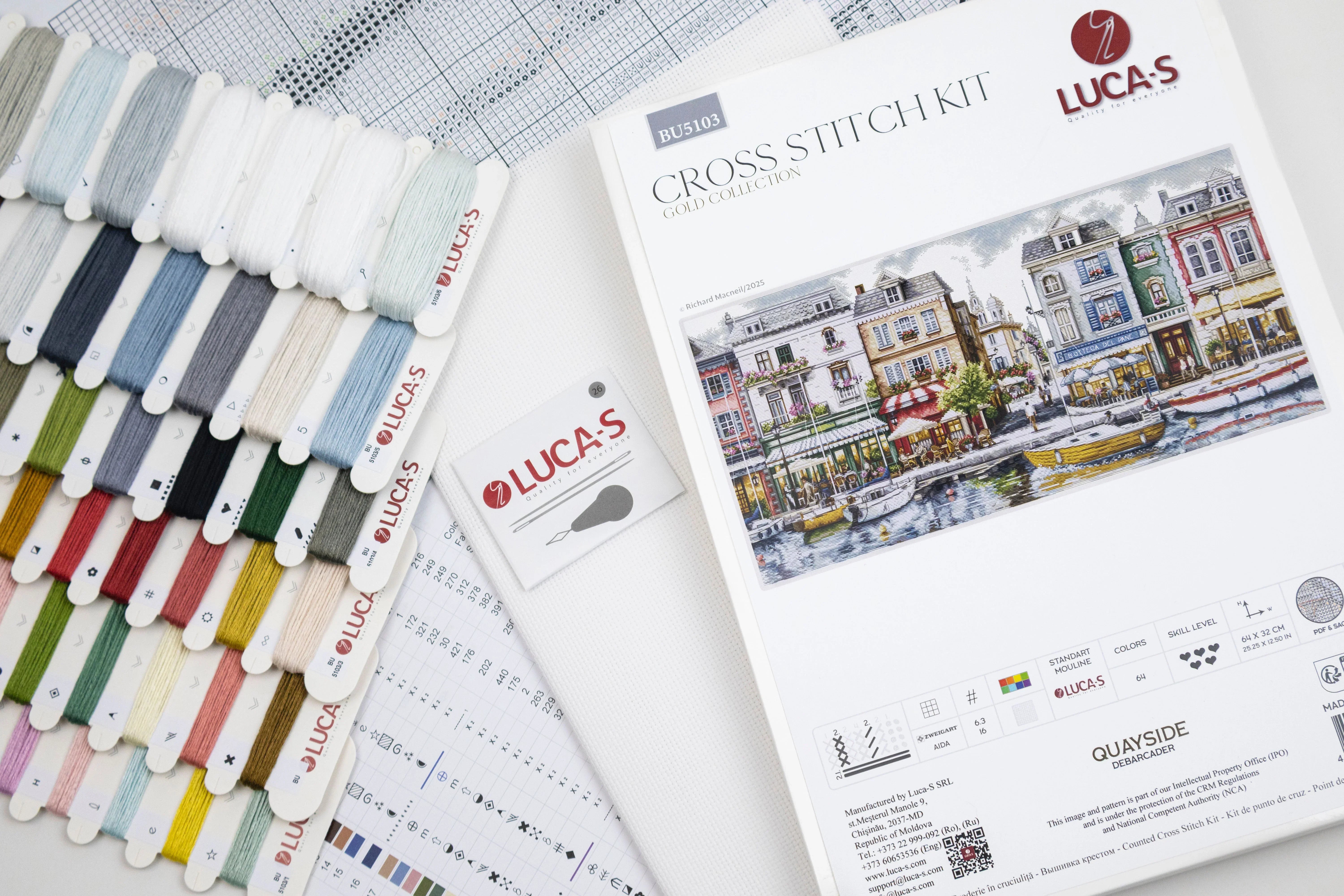 Cross Stitch Kit Luca-S GOLD - Quayside, BU5103