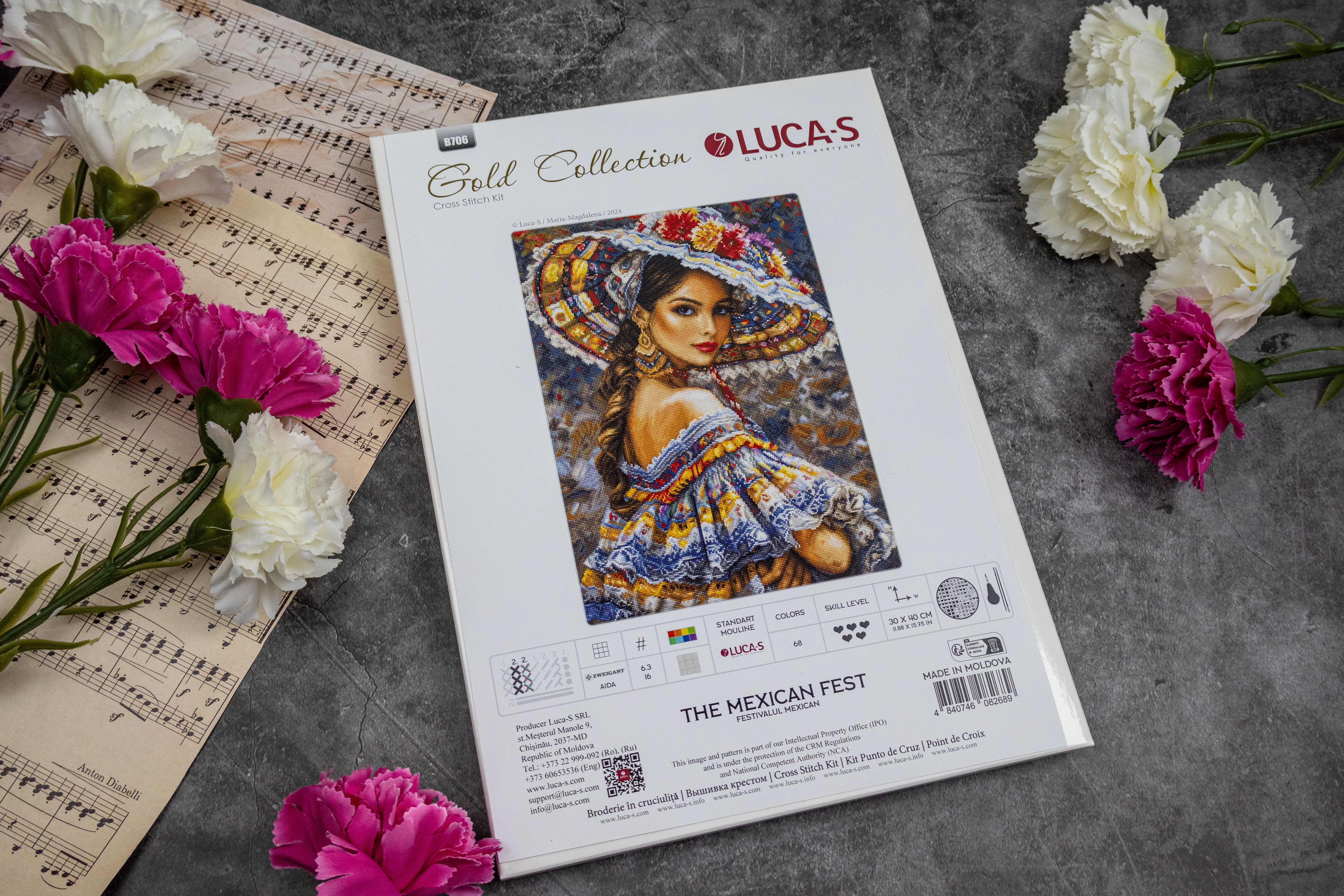 Cross Stitch Kit Luca-S GOLD - The Mexican Fest, B706