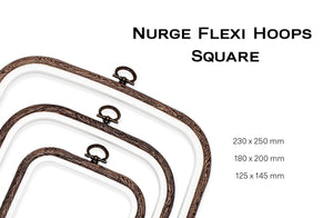 Blue Square Embroidery Hoop - Nurge Flexible Cross Stitch Hoop Hoops - HobbyJobby