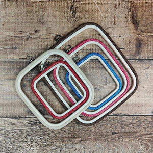 Blue Square Embroidery Hoop - Nurge Flexible Cross Stitch Hoop Hoops - HobbyJobby