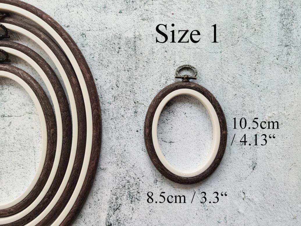 Brown Embroidery Hoop - Oval Nurge Flexible Hoop Hoops - HobbyJobby