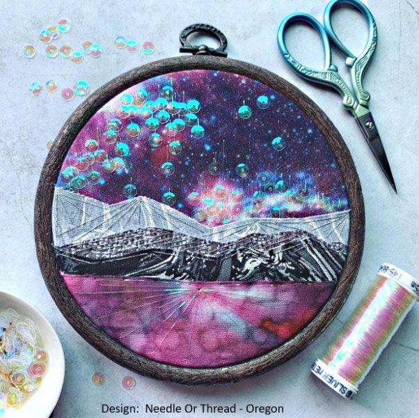 Brown Embroidery Round Hoop - Nurge Flexible Hoop, Round Cross Stitch Hoop Hoops - HobbyJobby