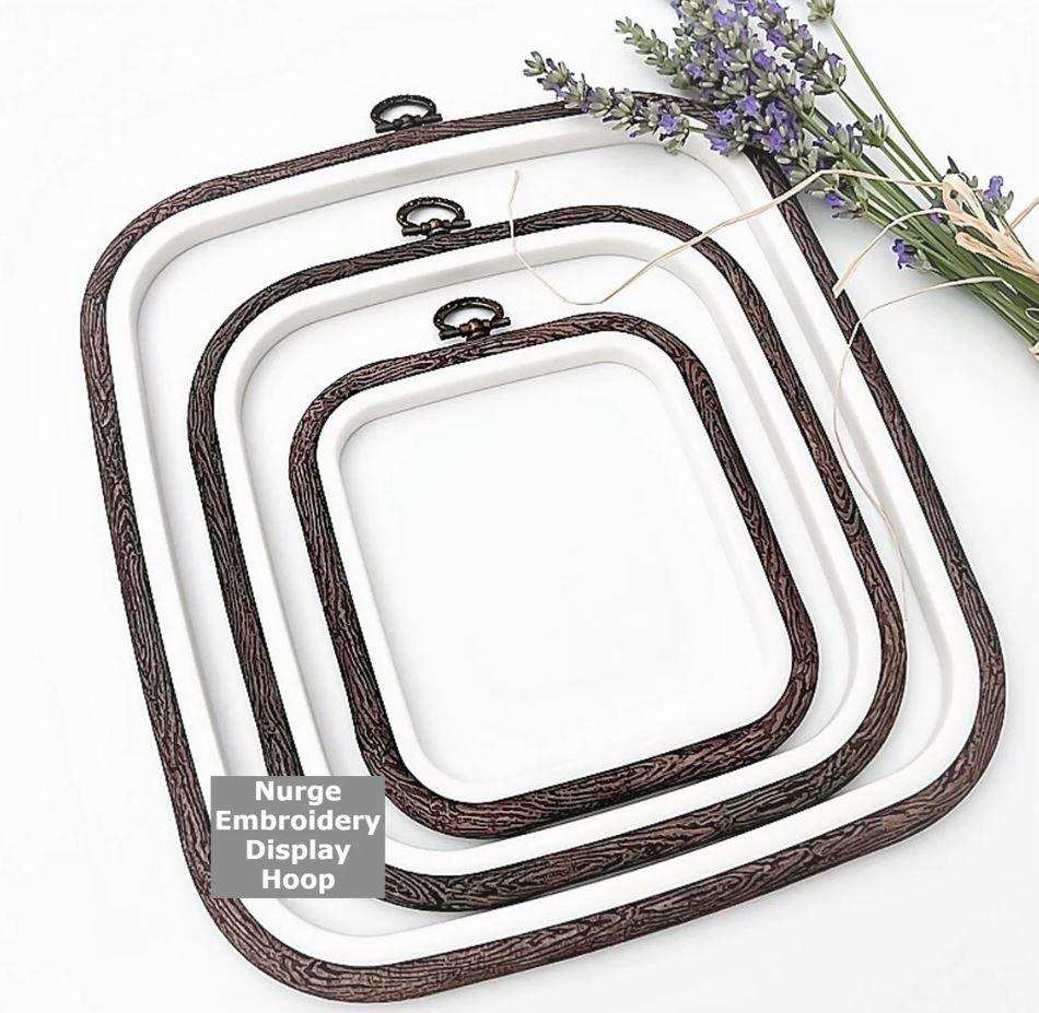 Brown Square Embroidery Hoop - Nurge Flexible Cross Stitch Hoop Hoops - HobbyJobby