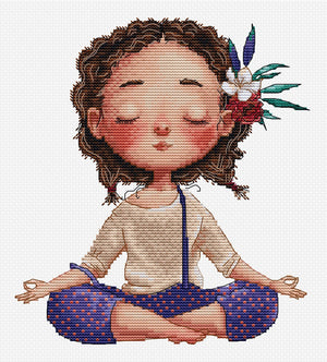 Cross Stitch Kit HobbyJobby - Meditation HobbyJobby Cross Stitch Kits - HobbyJobby