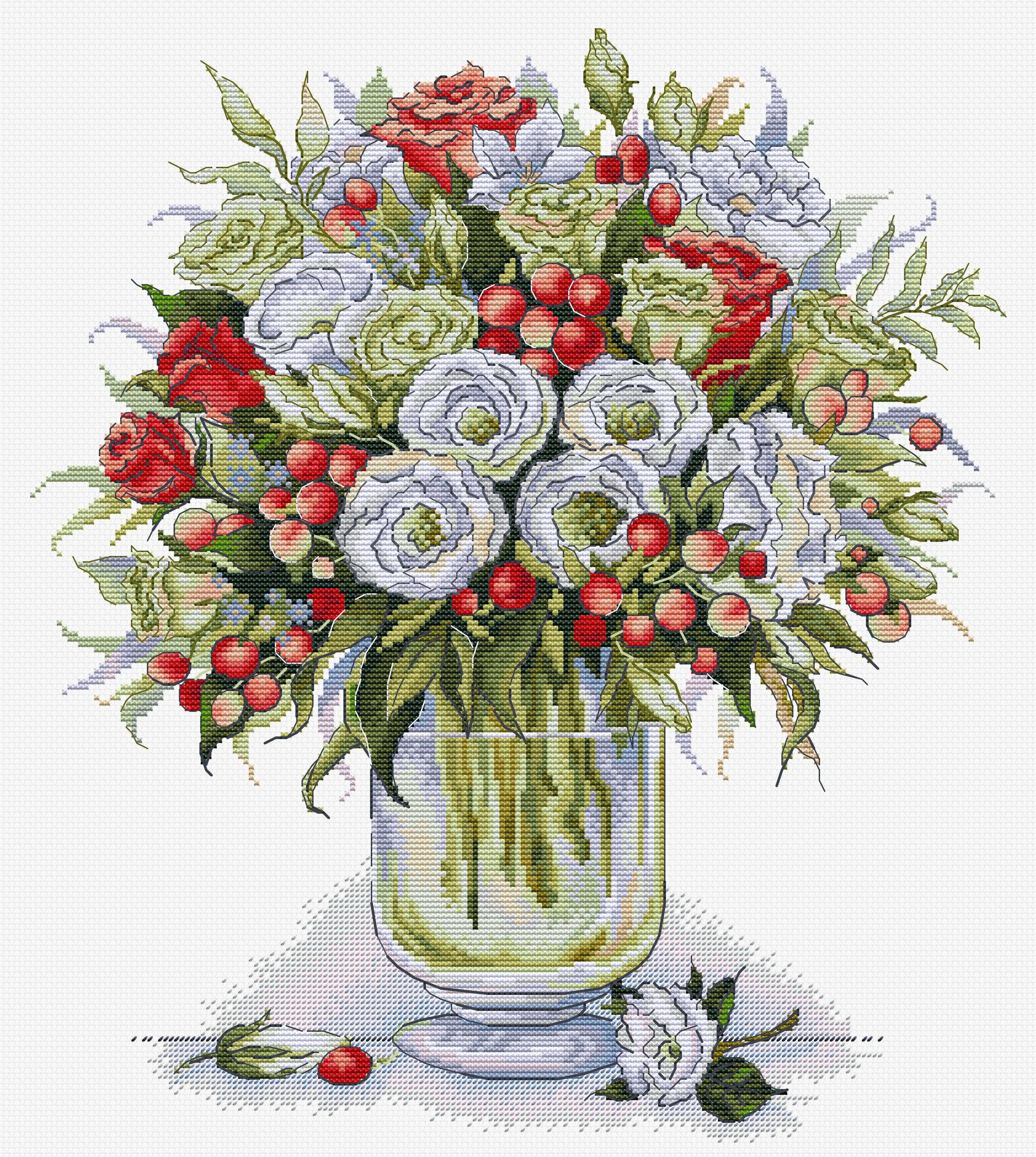 Cross Stitch Kit HobbyJobby - The Passion Bouquet HobbyJobby Cross Stitch Kits - HobbyJobby