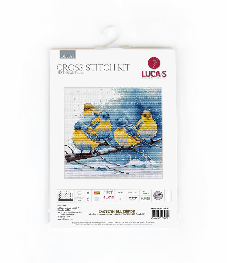 Cross Stitch Kit Luca-S - Eastern Bluebirds, BU5028 - Luca-S Cross Stitch Kits