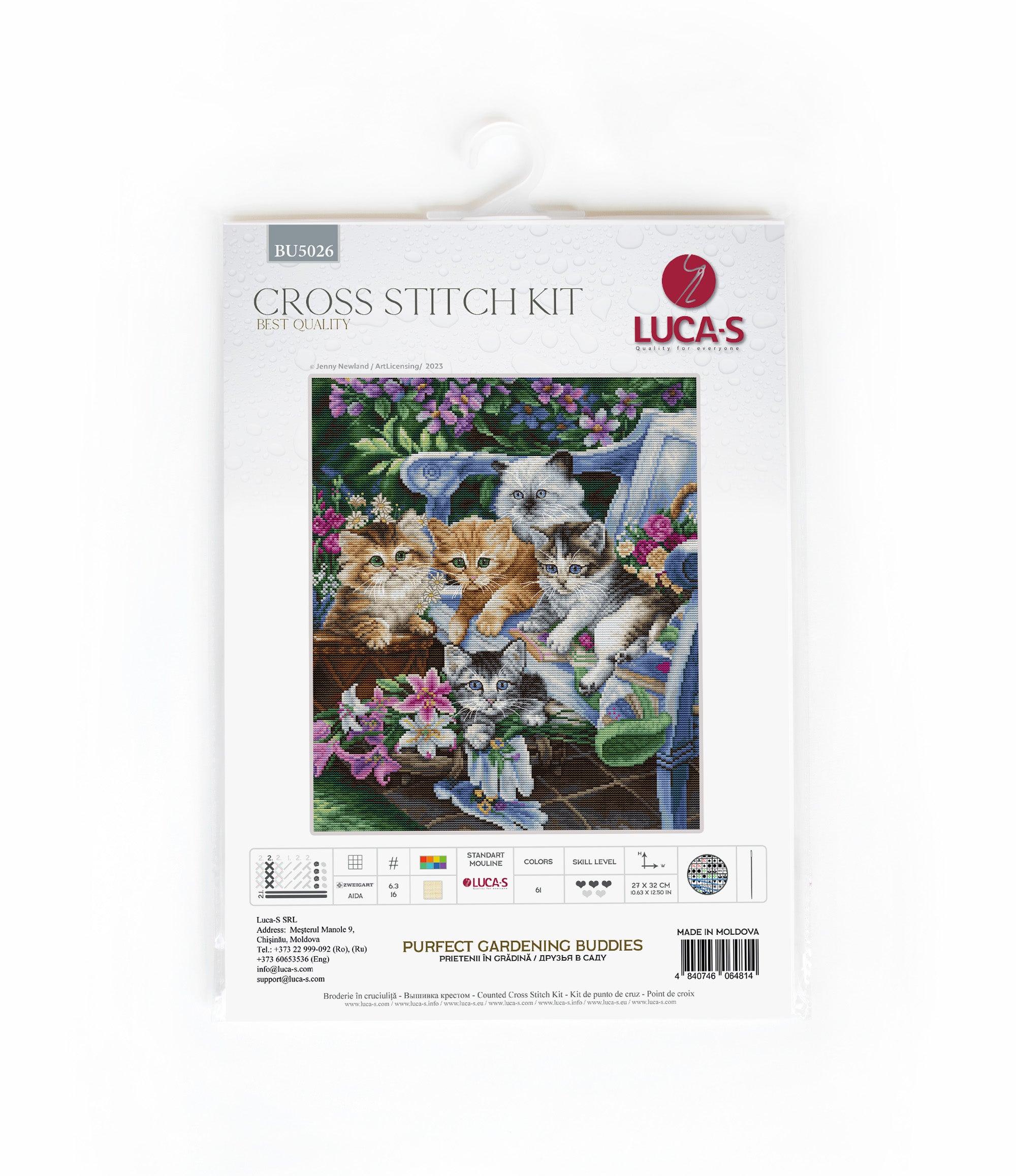 Cross Stitch Kit Luca-S - Perfect Gardening Buddies, BU5026 - Luca-S Cross Stitch Kits