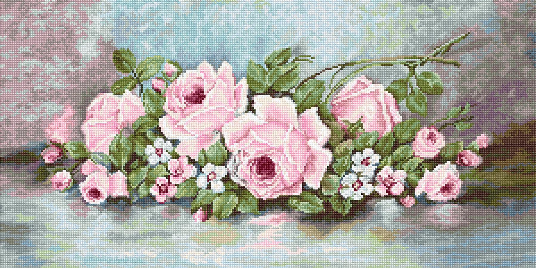 Cross Stitch Kit Luca-S - Roses, B584 Luca-S Cross Stitch Kits - HobbyJobby