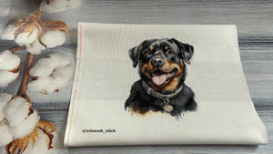 Cross Stitch Kit with Hoop Included Luca-S - Rottweiler, BC229 - Luca-S Cross Stitch Kits