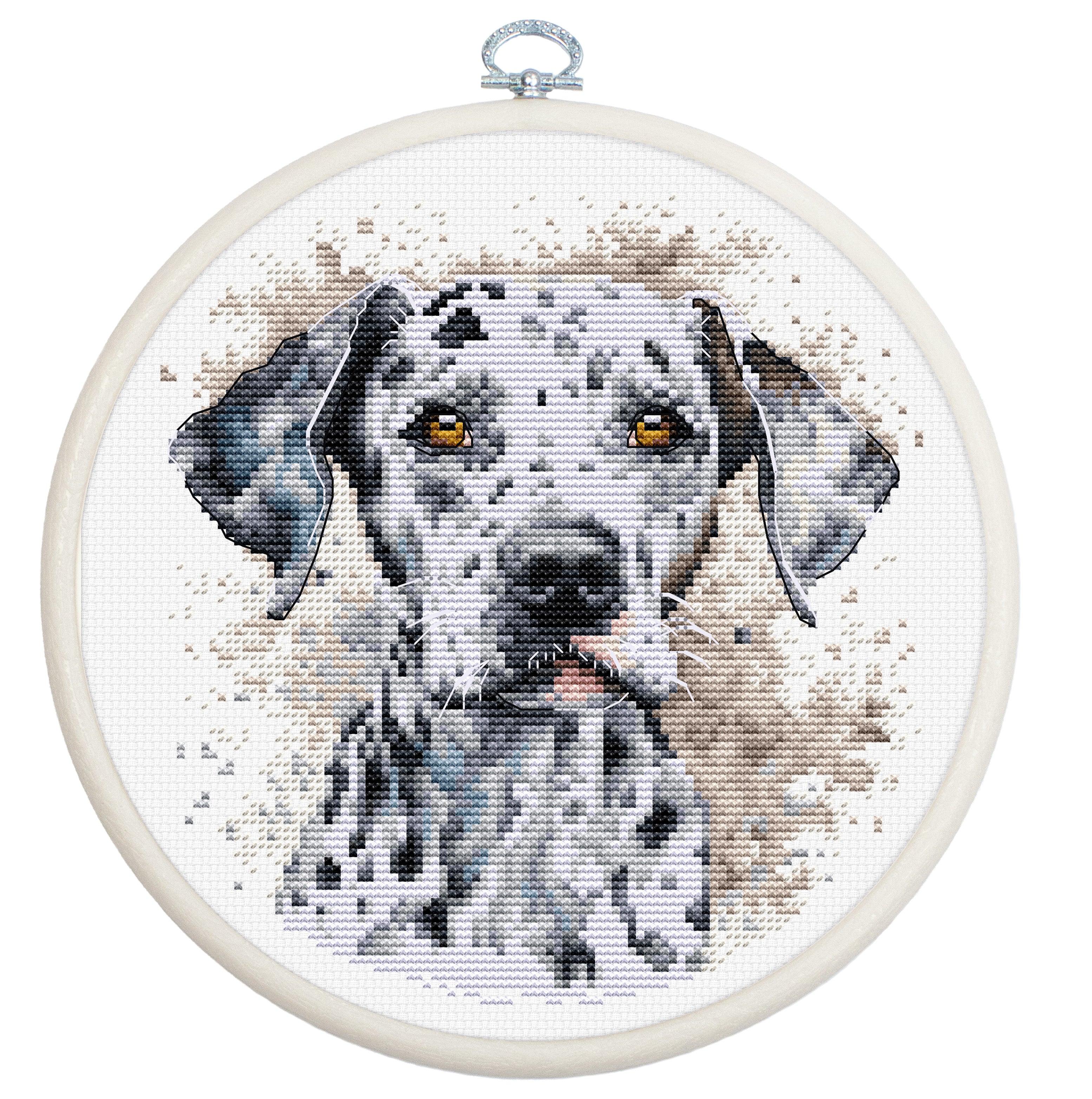 Cross Stitch Kit with Hoop Included Luca-S - The Dalmatian, BC208 - Luca-S Cross Stitch Kits