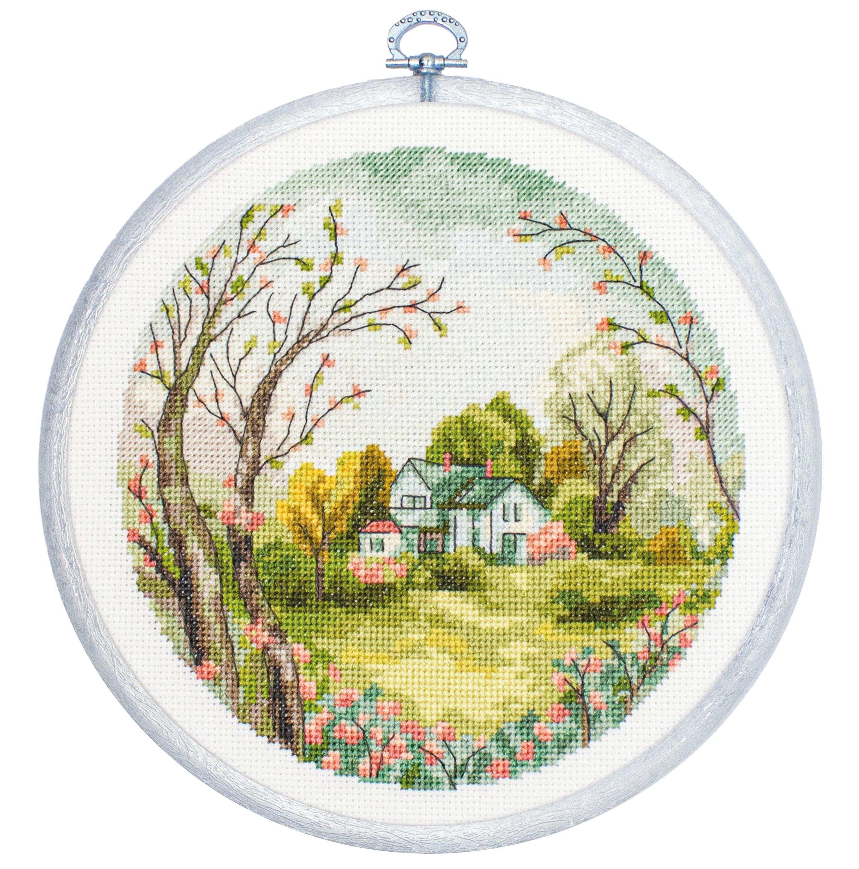 Cross Stitch Kit with Hoop Included Luca-S - The Spring, BC219 - Luca-S Cross Stitch Kits