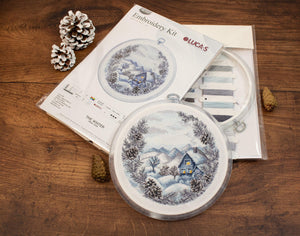 Cross Stitch Kit with Hoop Included Luca-S - The Winter, BC218 - Luca-S Cross Stitch Kits