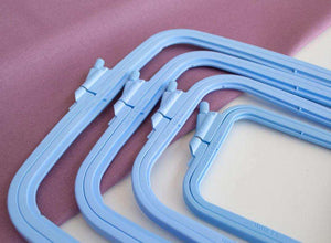 Cross Stitch Square Hoop, Blue - Nurge Embroidery Hoop Hoops - HobbyJobby