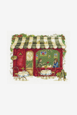 DMC Cross Stitch Kit - The Bistro, BK1670 Cross Stitch Kits - HobbyJobby