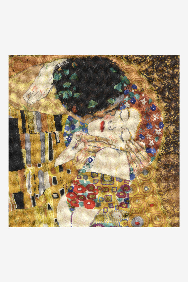 DMC Cross Stitch Kit - The Kiss - Gustav Klimt, BK1811 Cross Stitch Kits - HobbyJobby