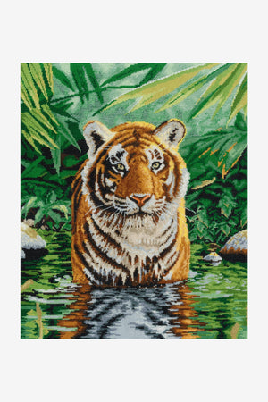 DMC Cross Stitch Kit - Tiger Pool, BK1151 Cross Stitch Kits - HobbyJobby