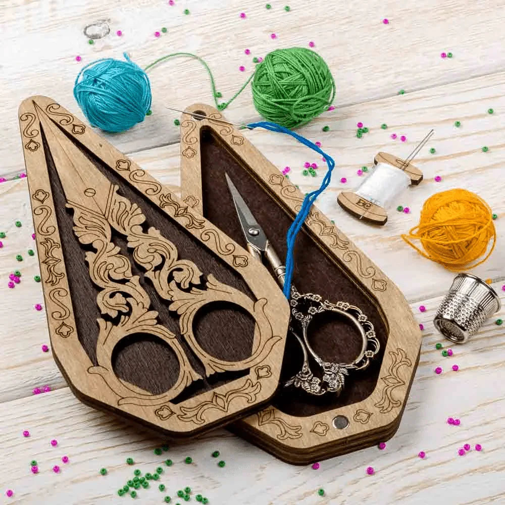 Scissor Case - Wooden Scissor Case, Storage Box for Scissors – Luca-S
