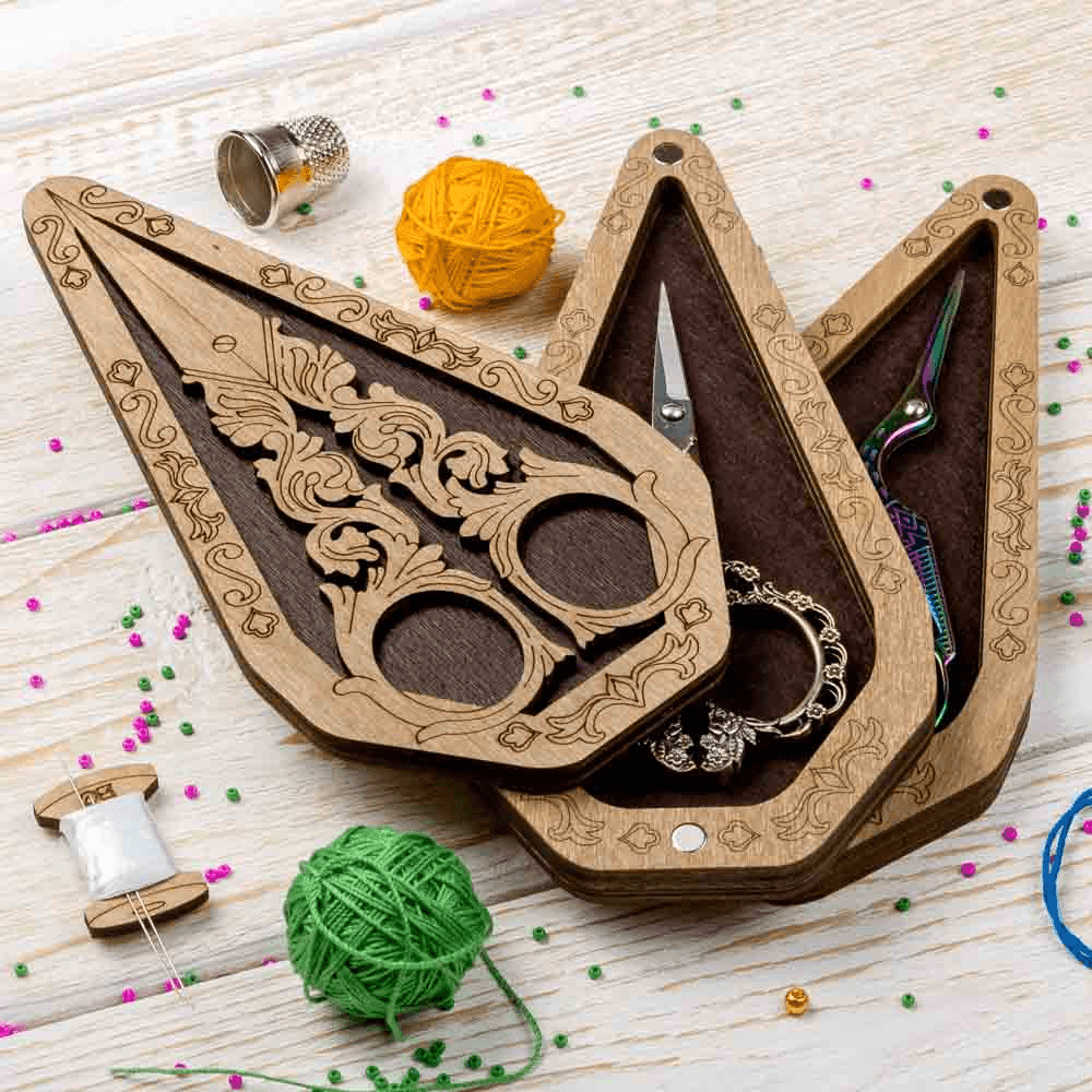 Scissor Case - Wooden Scissor Case, Storage Box for Scissors – Luca-S