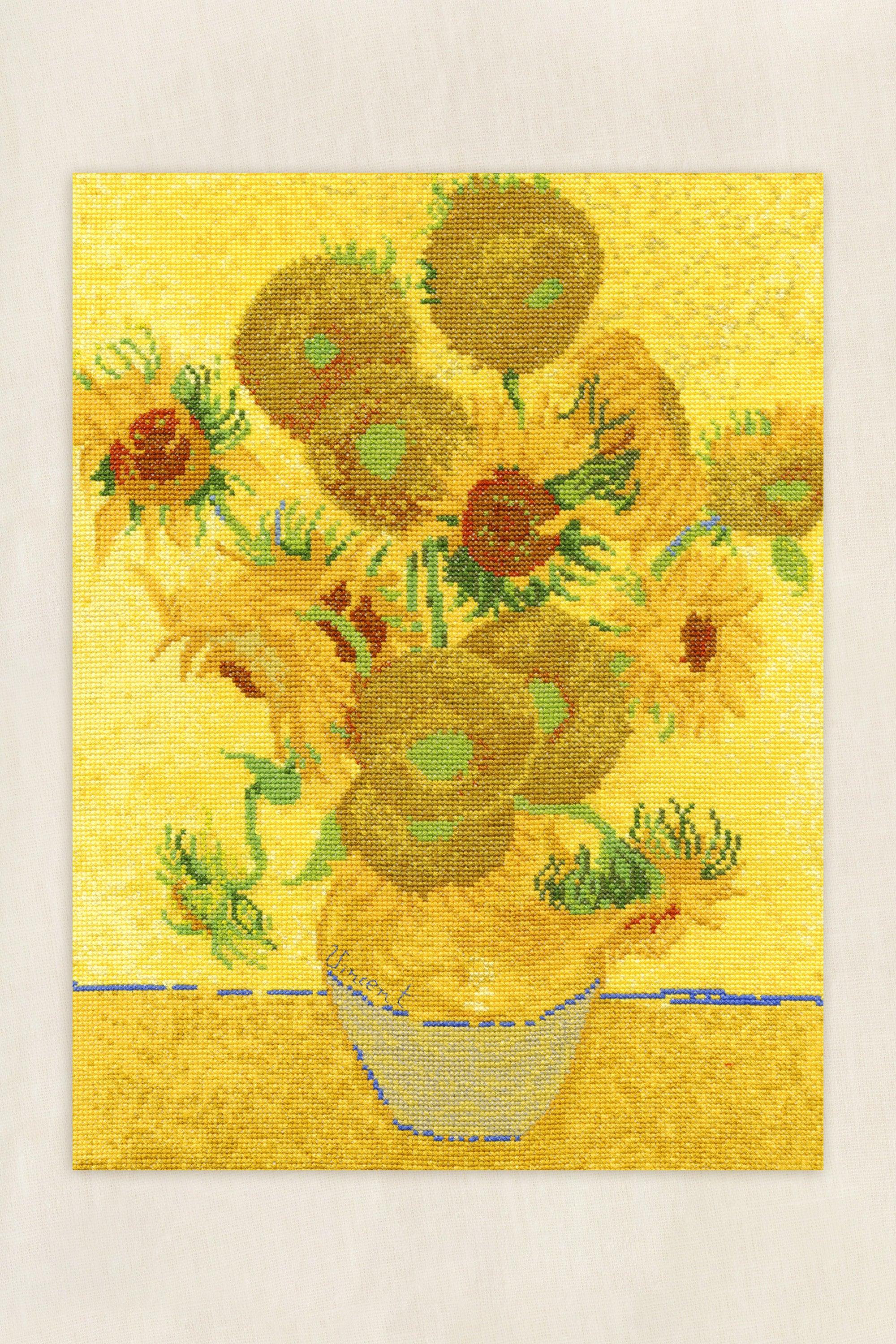 Sunflowers - Van Gogh, The National Gallery DMC Cross Stitch Kits - HobbyJobby