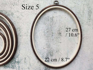 White Embroidery Hoop - Oval Nurge Flexible Hoop Hoops - HobbyJobby