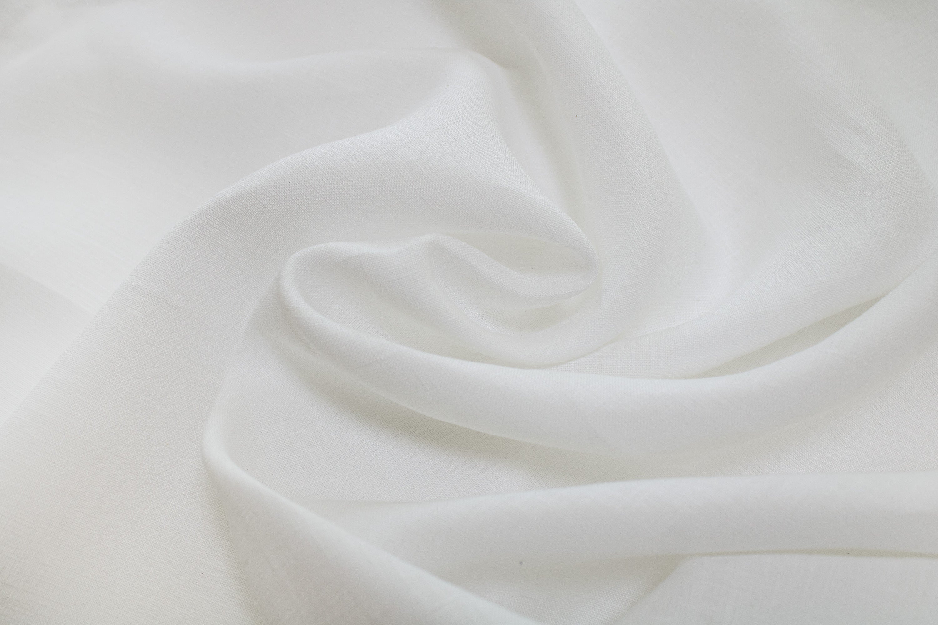 Luca-S Pure Natural 100% Linen Soft Fabric White Color