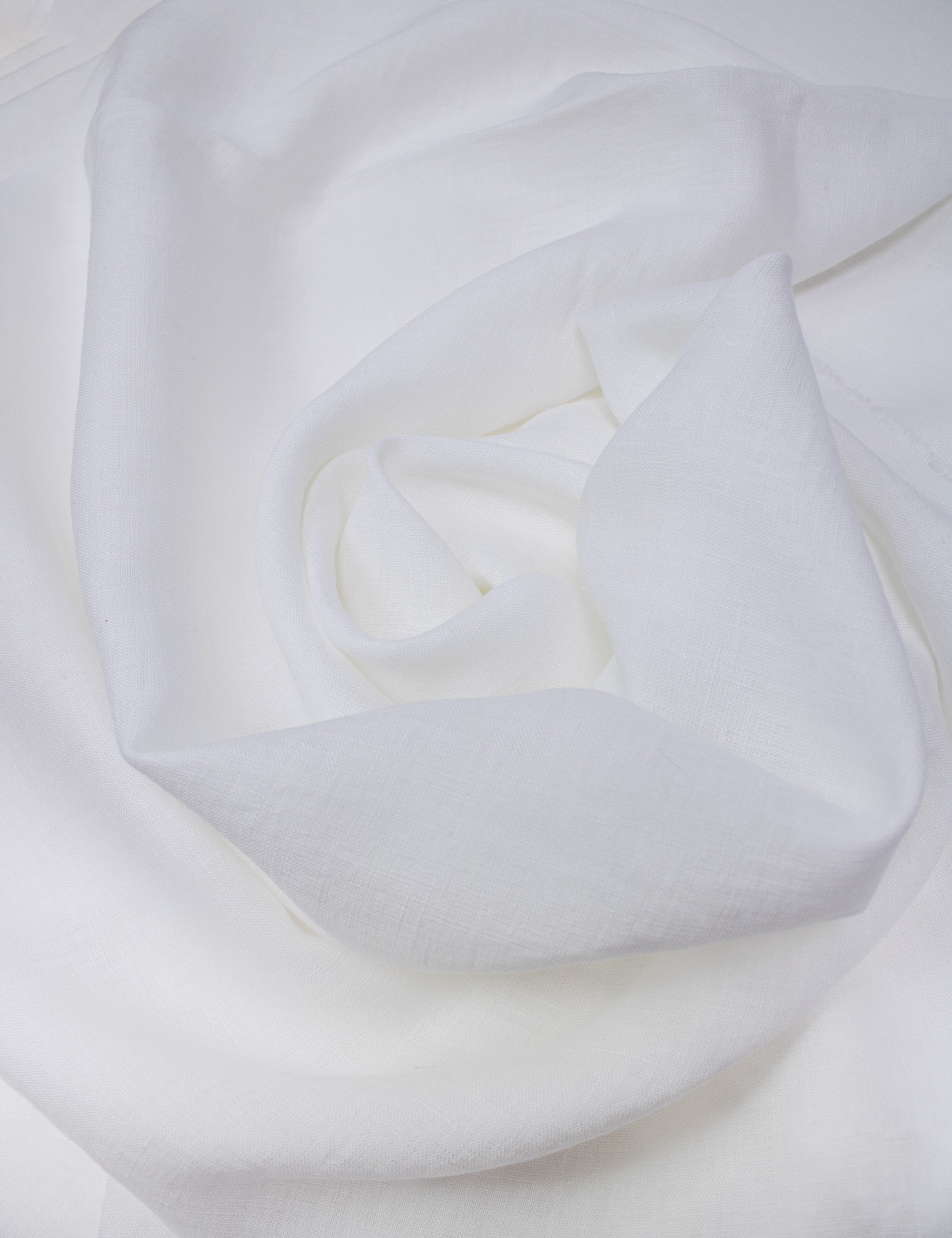 Luca-S Natural Pure 100% Linen Wrinkled Fabric Natural White Color