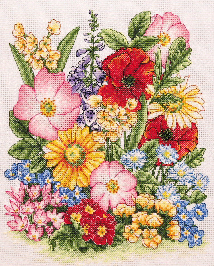 Anchor Cross Stitch Kit - Meadow Flowers - Luca-S Cross Stitch Kits