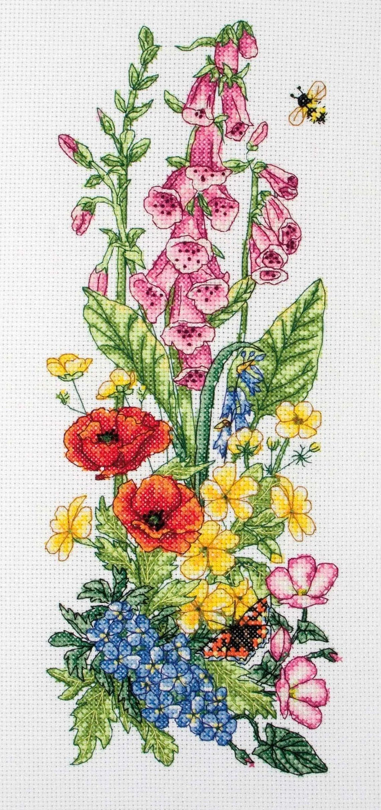 Anchor Cross Stitch Kit - PCE971, Cottage Garden Floral - Luca-S Cross Stitch Kits