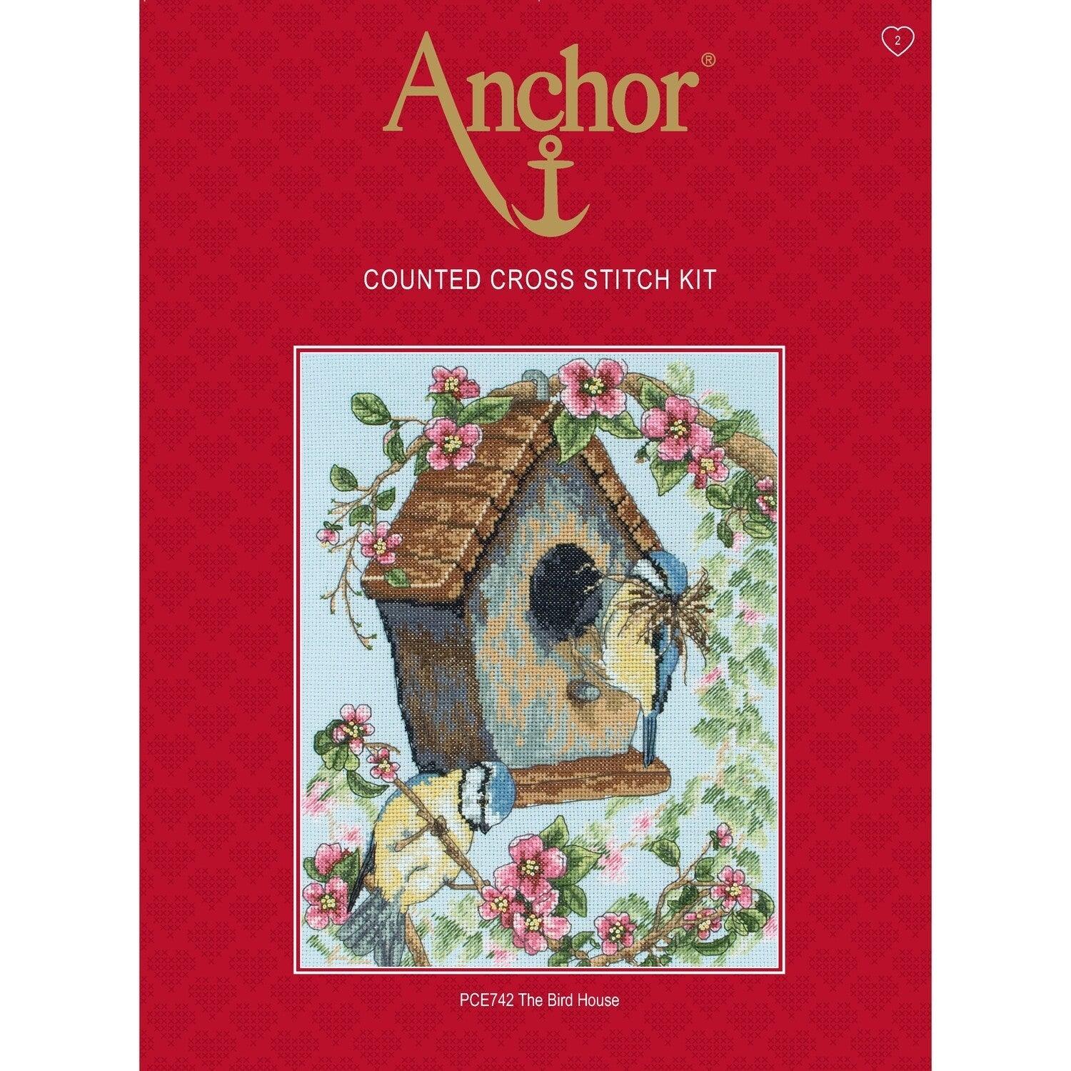 Anchor Essentials Cross Stitch Kit - PCE742, The Bird House - Luca-S Cross Stitch Kits