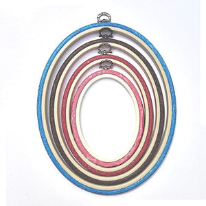 Blue Embroidery Hoop - Oval Nurge Flexible Hoop - Luca-S Hoops