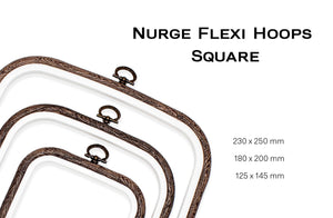 Blue Square Embroidery Hoop - Nurge Flexible Cross Stitch Hoop - Luca-S Hoops