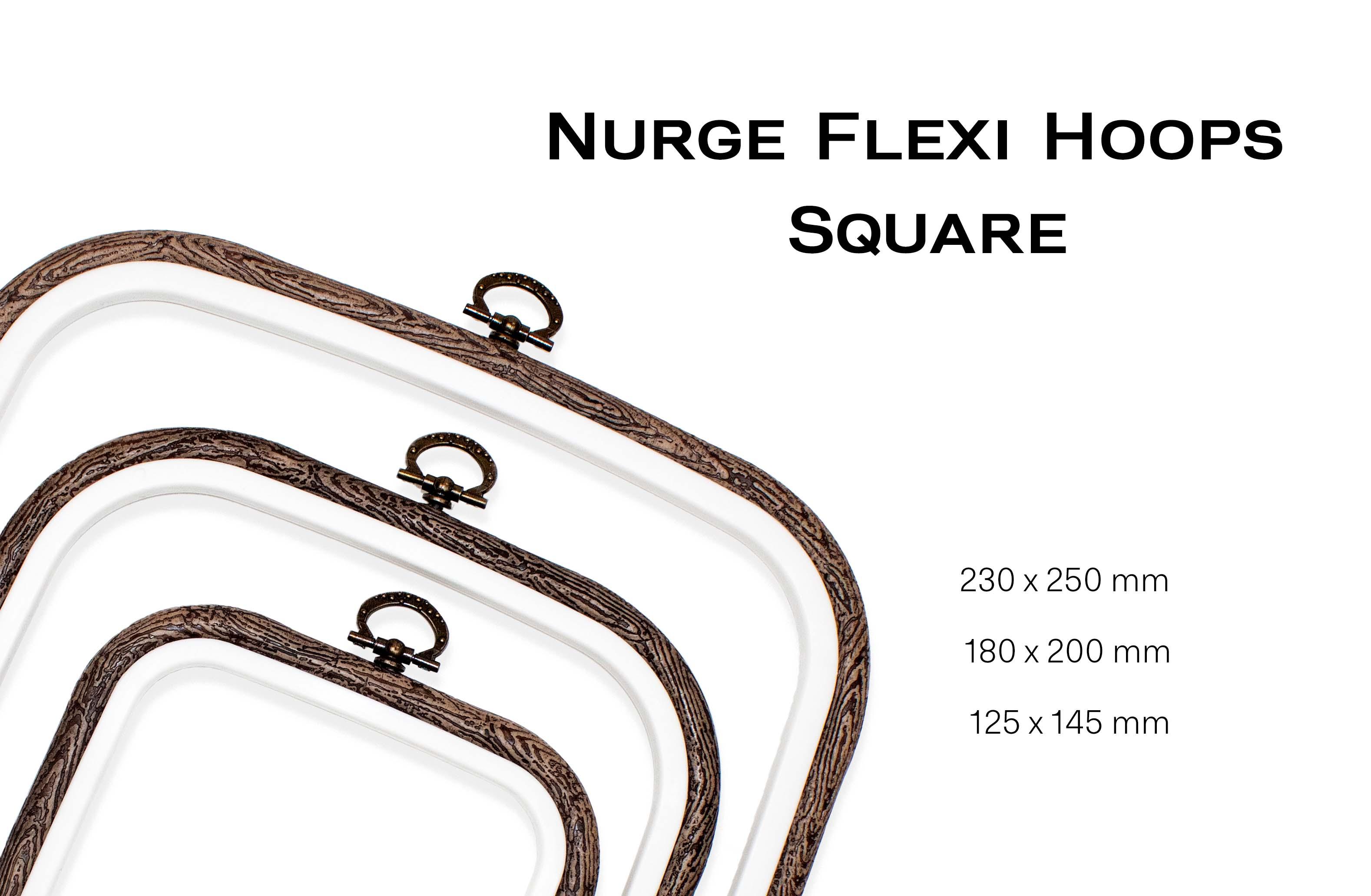 Brown Square Embroidery Hoop - Nurge Flexible Cross Stitch Hoop - Luca-S Hoops