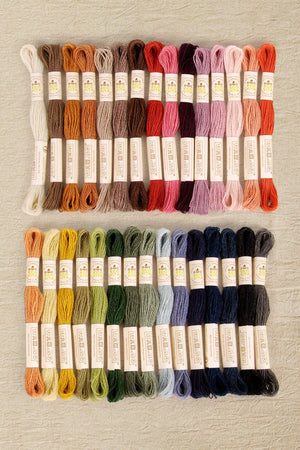 Collectors Box 30 Shades Eco Vita Naturally Dyed Organic Wool Thread - Luca-S Wool Thread