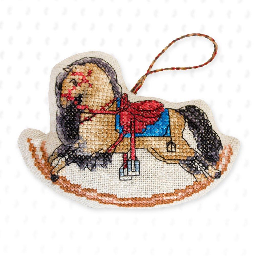 Counted Cross Stitch Kit Toy - Wooden horse, JK027 - Luca-S Cross Stitch Toys