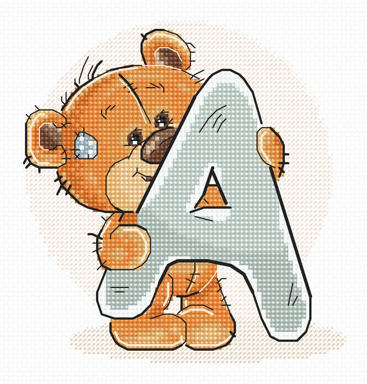 Cross Stitch Kit Alphabet - Luca-S Kit - Letter „A” B1202 - Luca-S Cross Stitch Kits