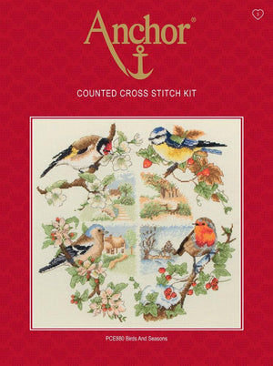 Cross Stitch Kit Anchor - Birds and Seasons - Luca-S Cross Stitch Kits